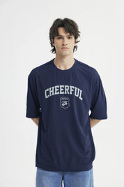 Polera Hombre Oversize Azul Marino