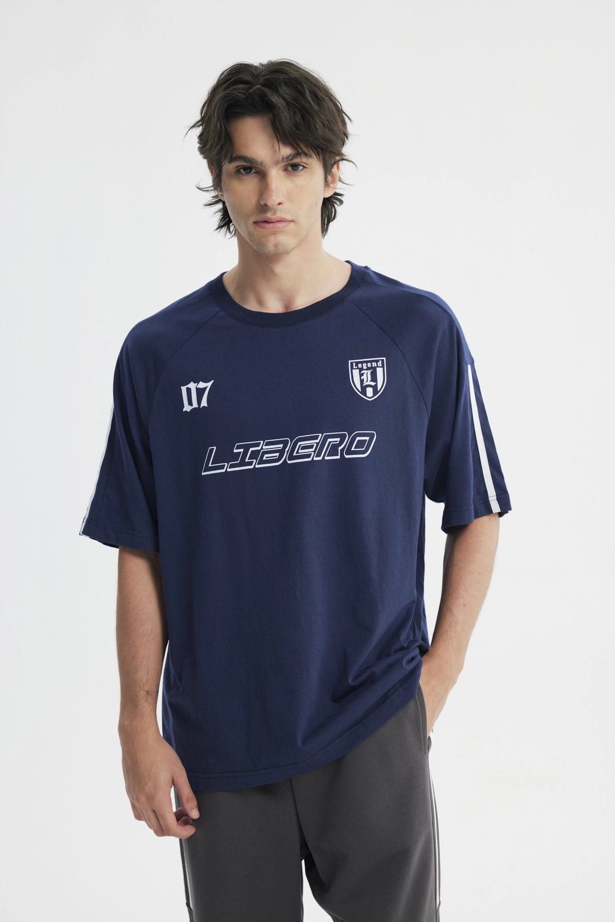 Polera Hombre Regular Azul Marino