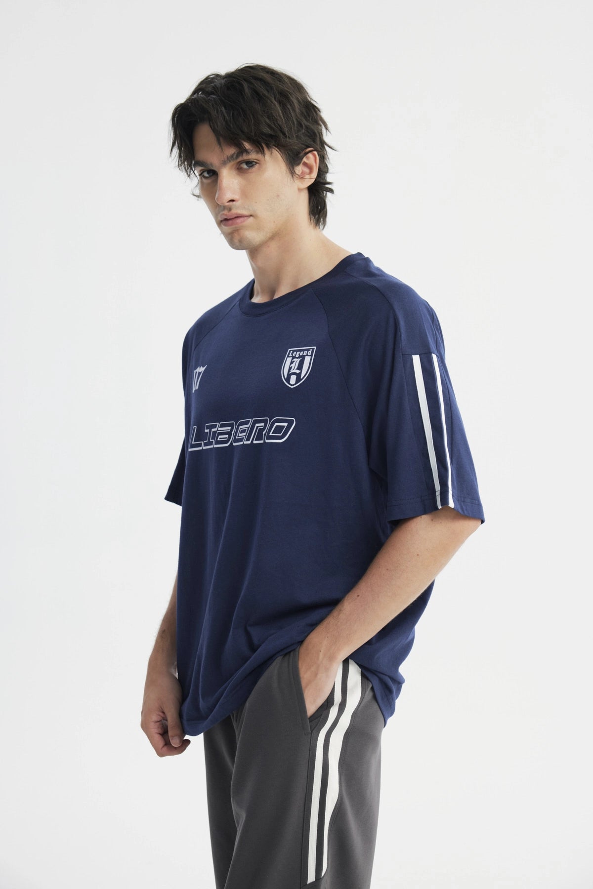 Polera Hombre Regular Azul Marino