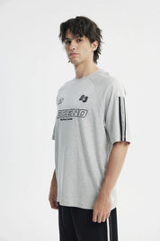 Polera Hombre Regular Gris Melange