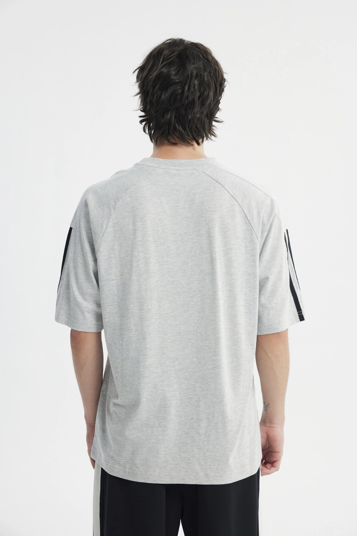 Polera Hombre Regular Gris Melange