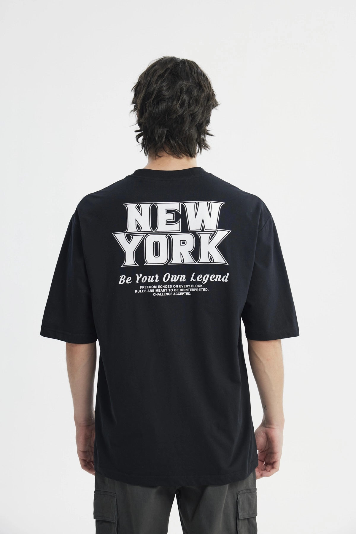 Polera Hombre Oversize Negro