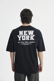 Polera Hombre Oversize Negro