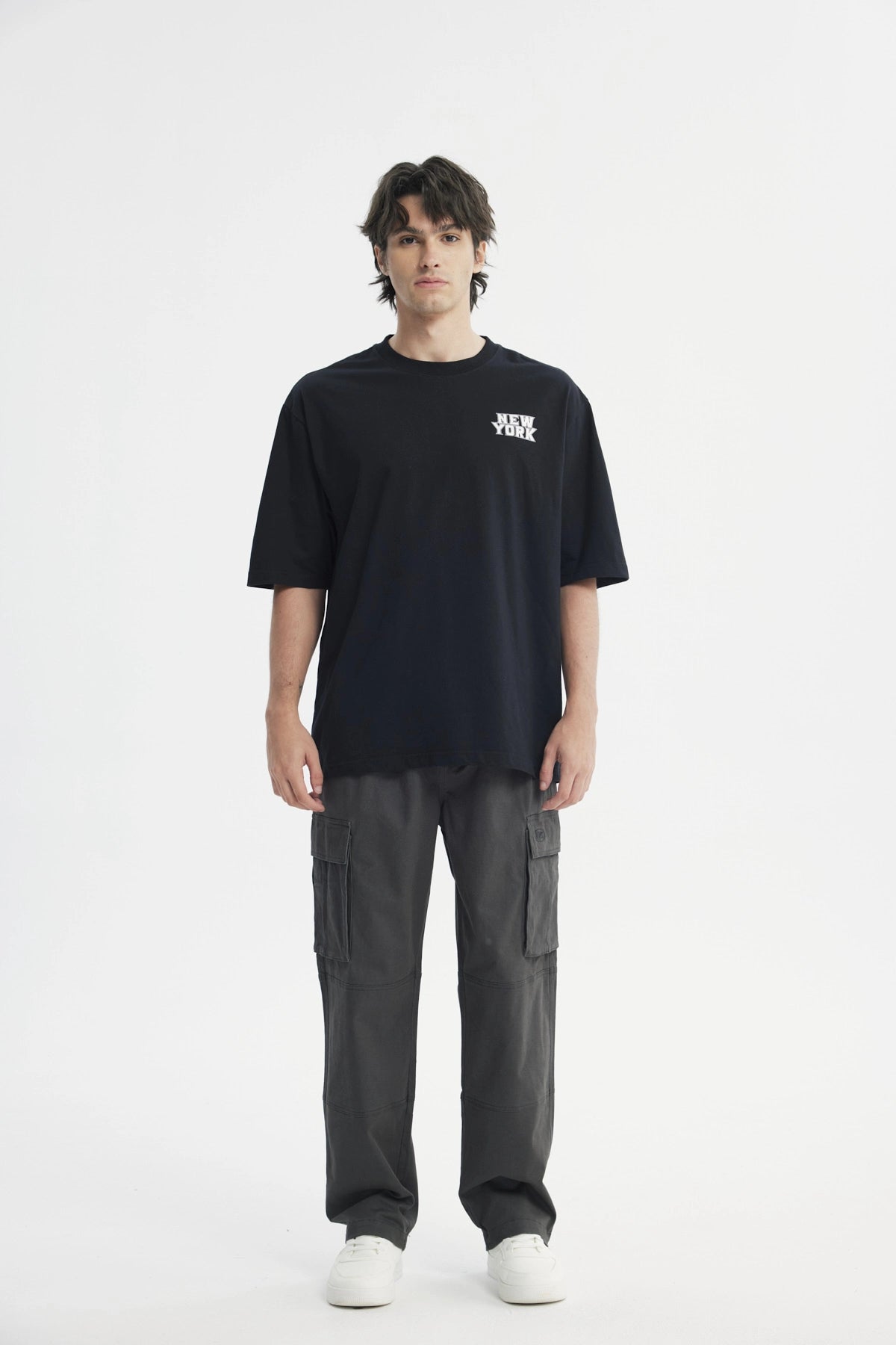 Polera Hombre Oversize Negro