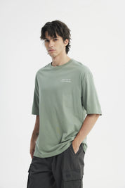 Polera Hombre Oversize Verde Claro
