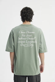 Polera Hombre Oversize Verde Claro