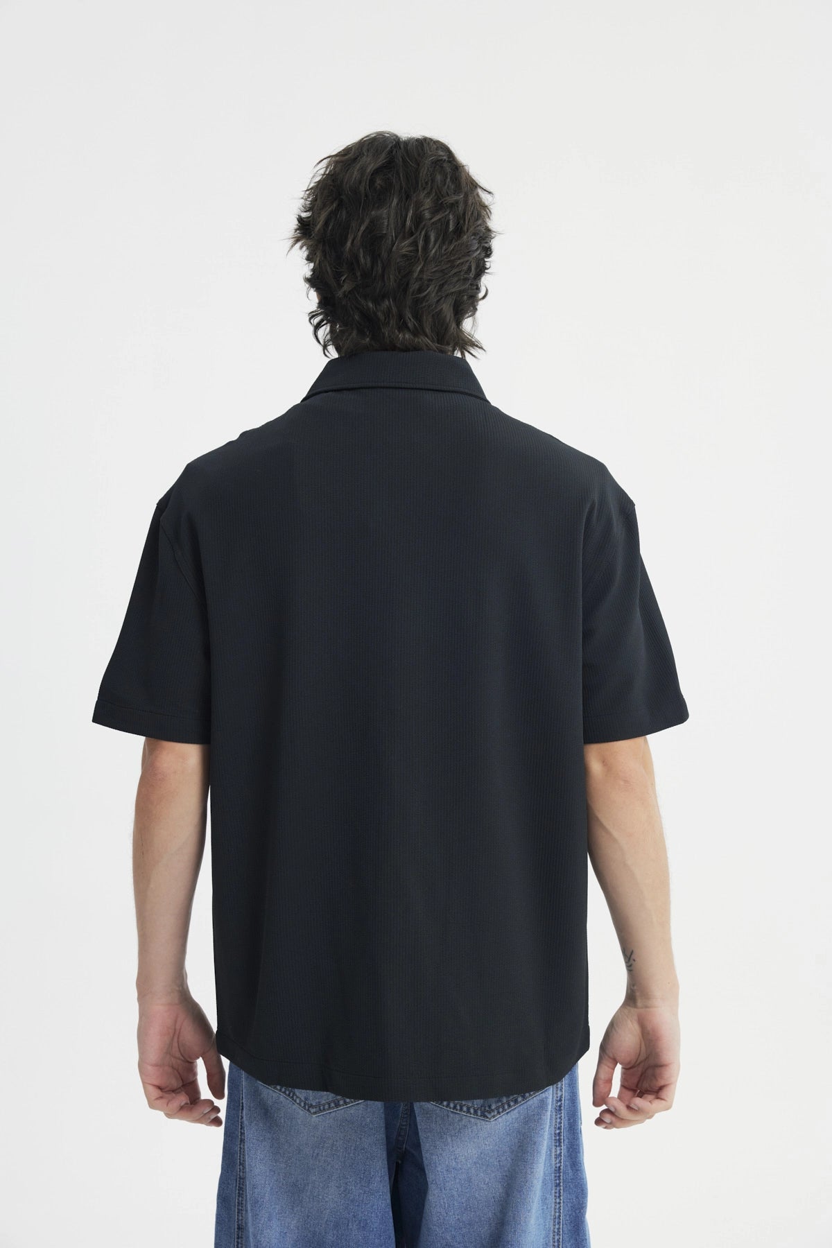 Camisa Hombre Oversize Negro