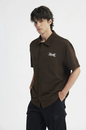 Camisa Hombre Oversize Chocolate