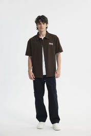 Camisa Hombre Oversize Chocolate