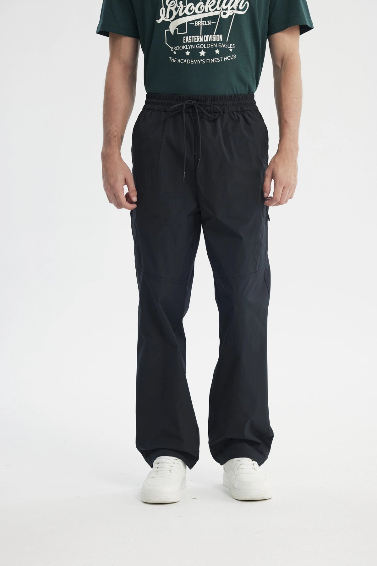 Pantalón Calce Recto Hombre Negro