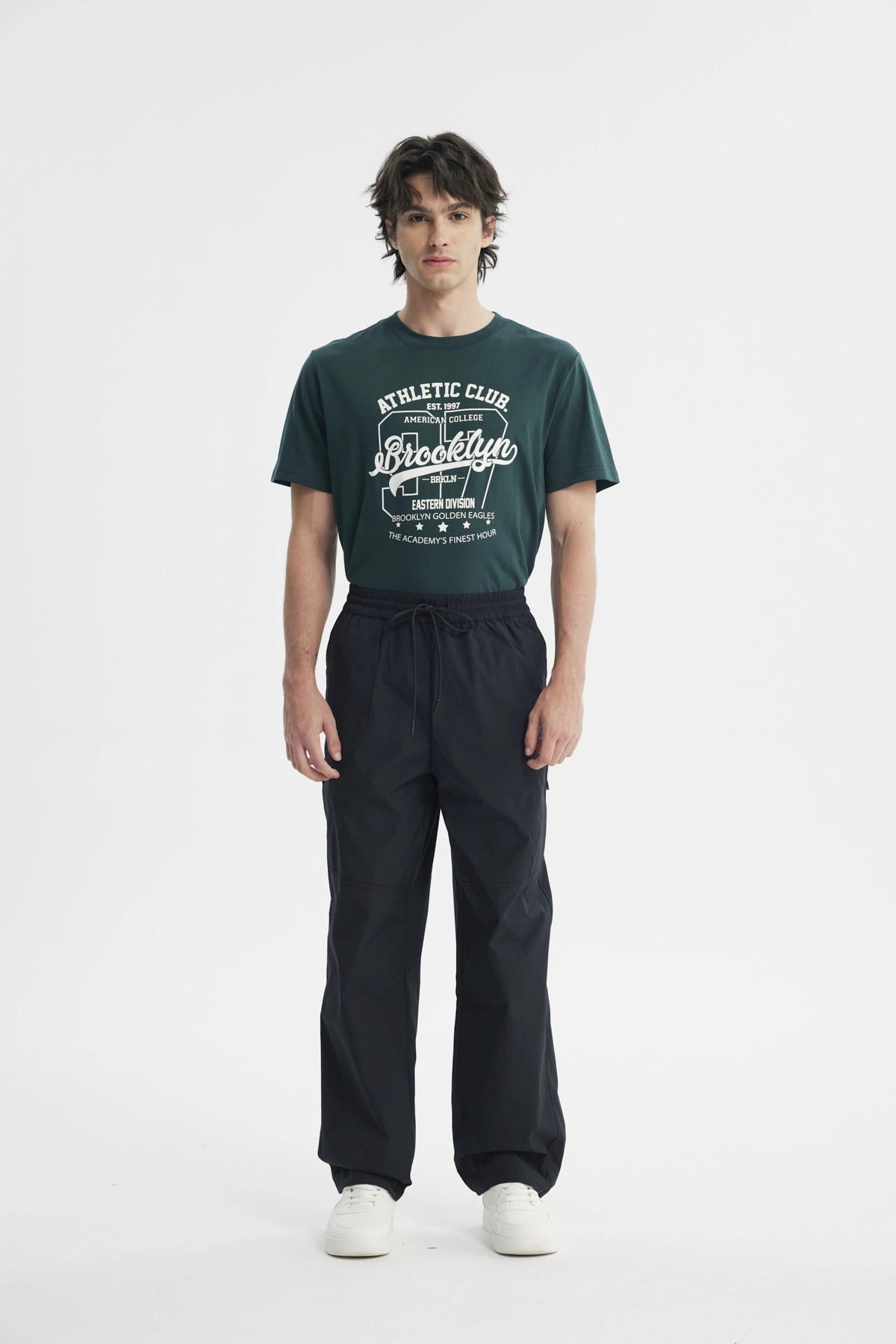 Pantalón Calce Recto Hombre Negro