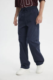 Pantalón Calce Recto Hombre Azul Marino