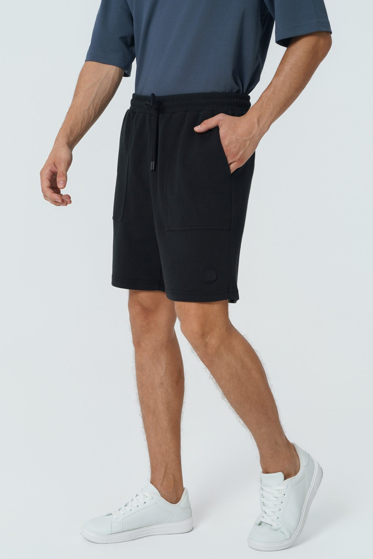 Bermuda Calce Recto Hombre Negro
