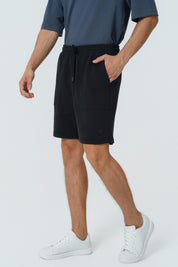 Bermuda Calce Recto Hombre Negro