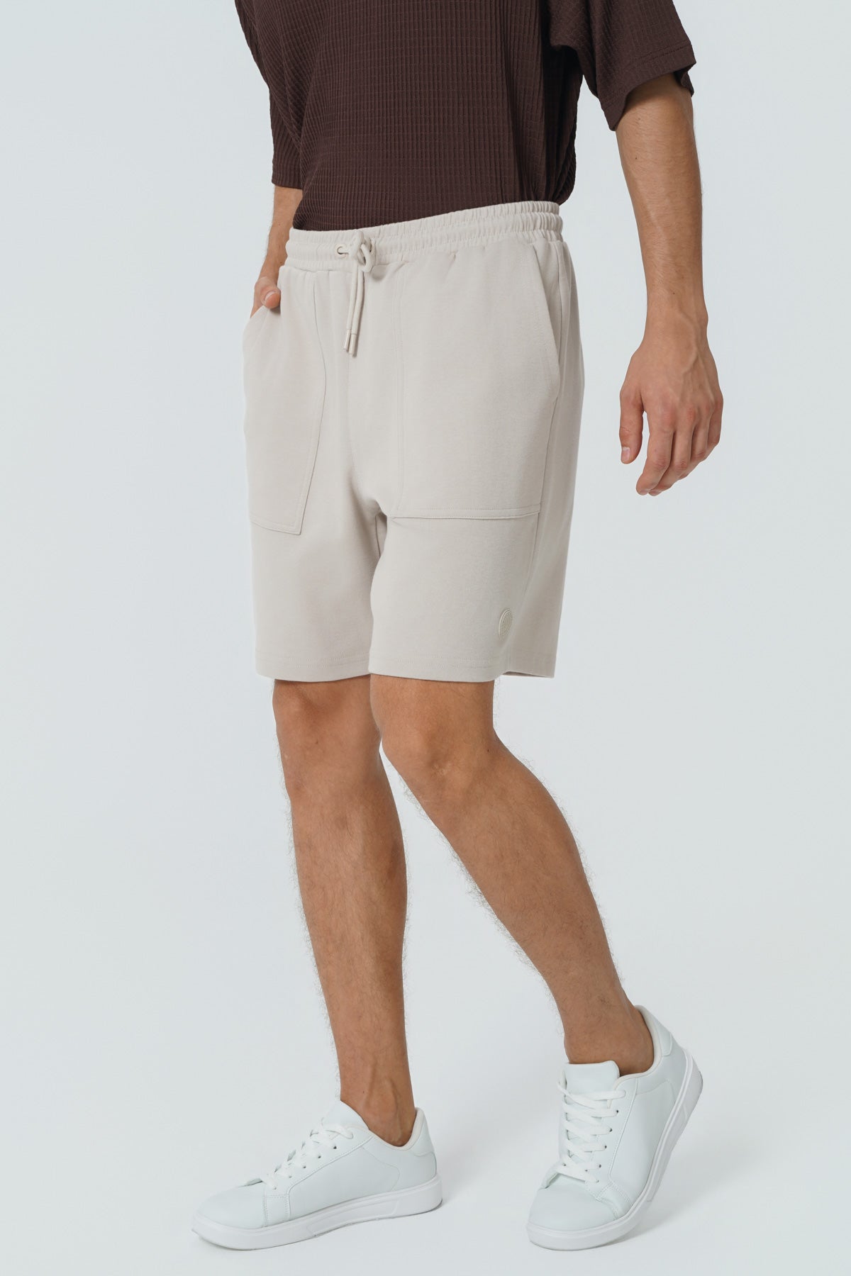 Bermuda Calce Recto Hombre Beige