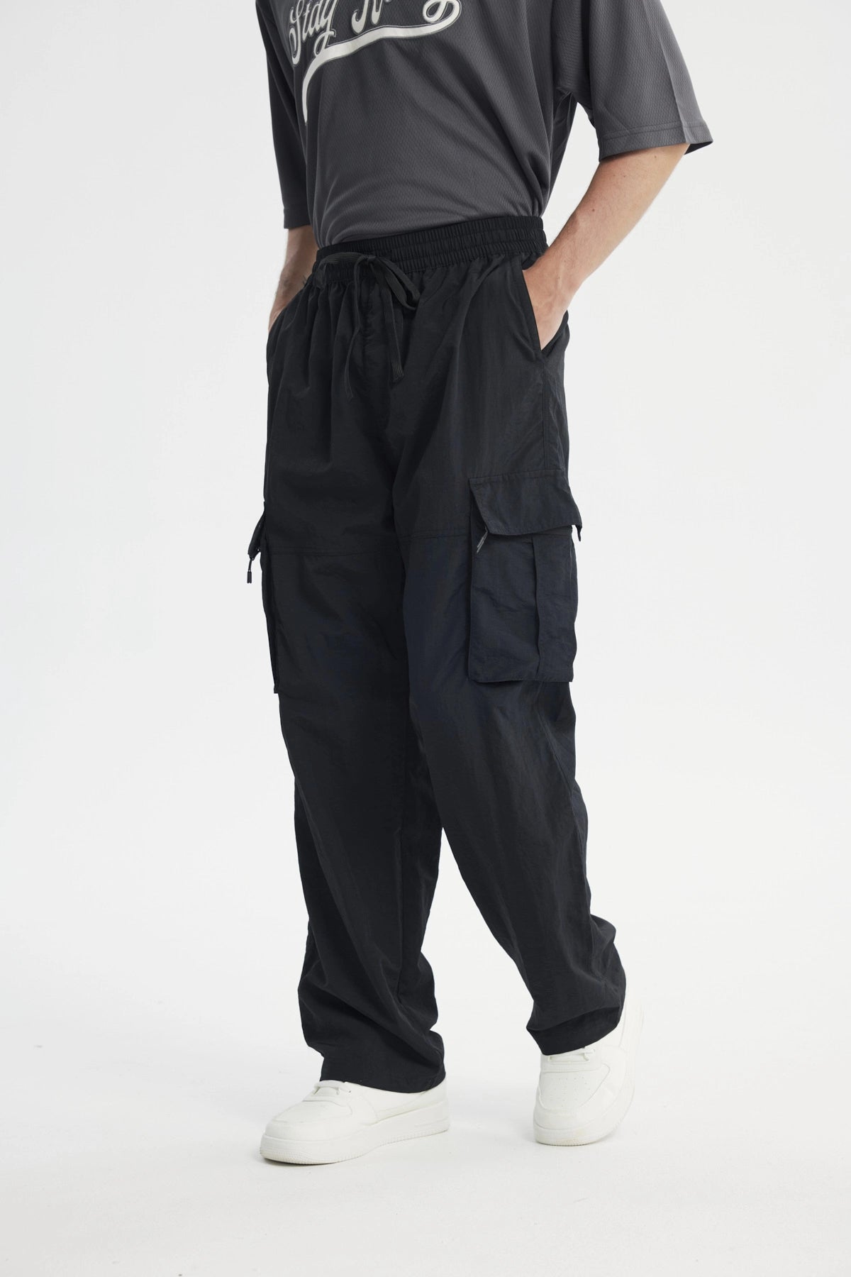 Pantalón Calce Recto Hombre Negro
