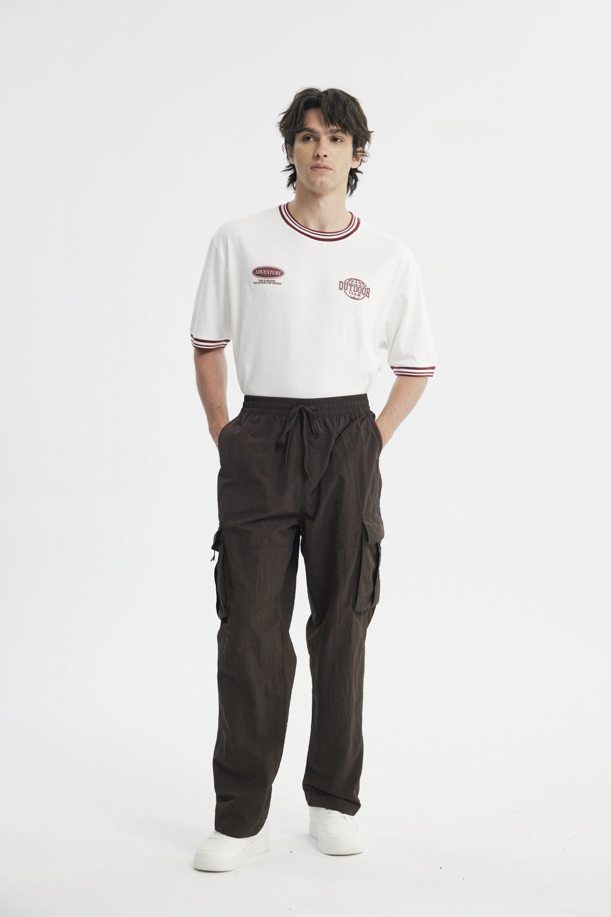 Pantalón Calce Recto Hombre Café
