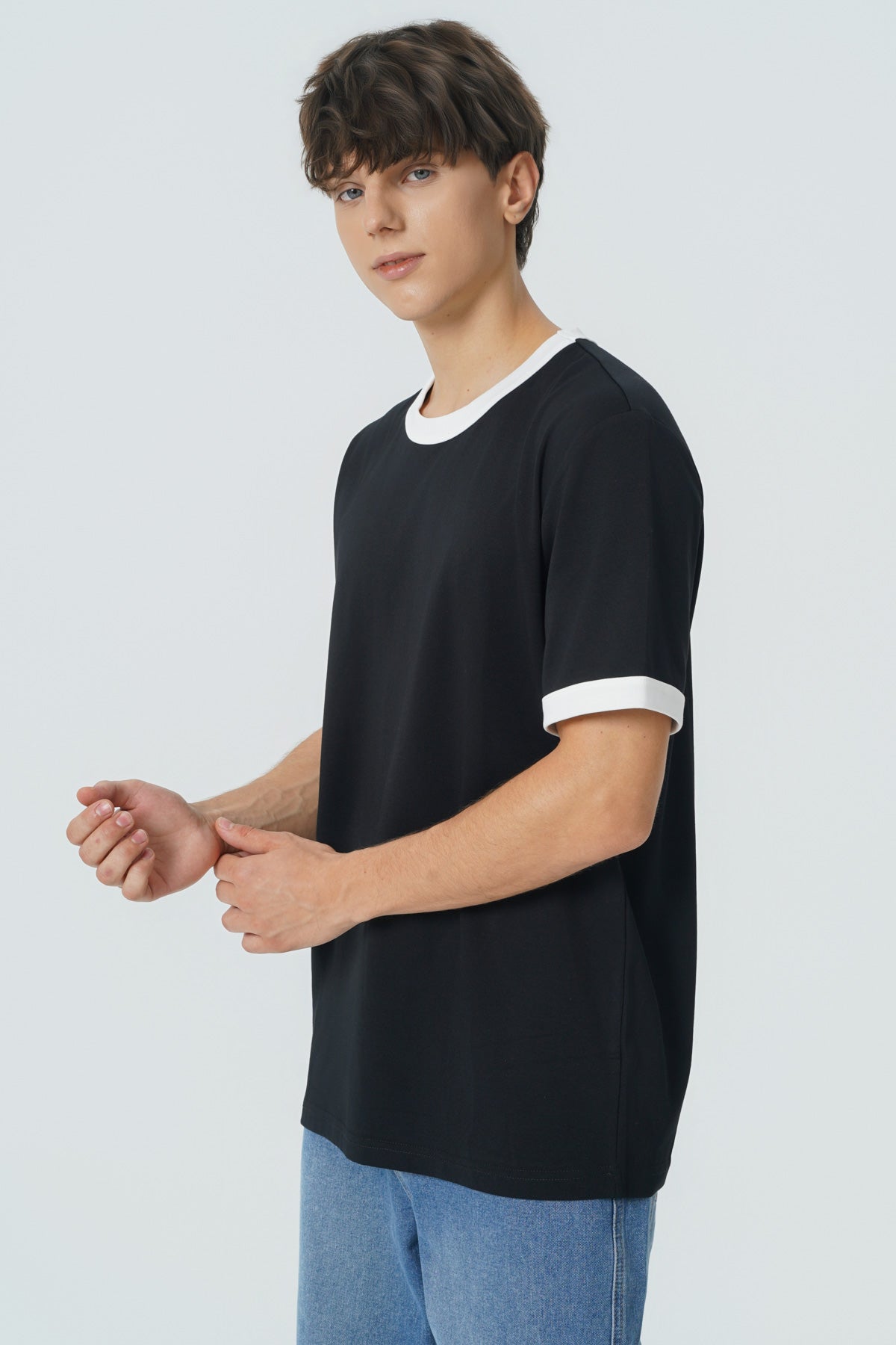 Polera Regular Hombre Negro