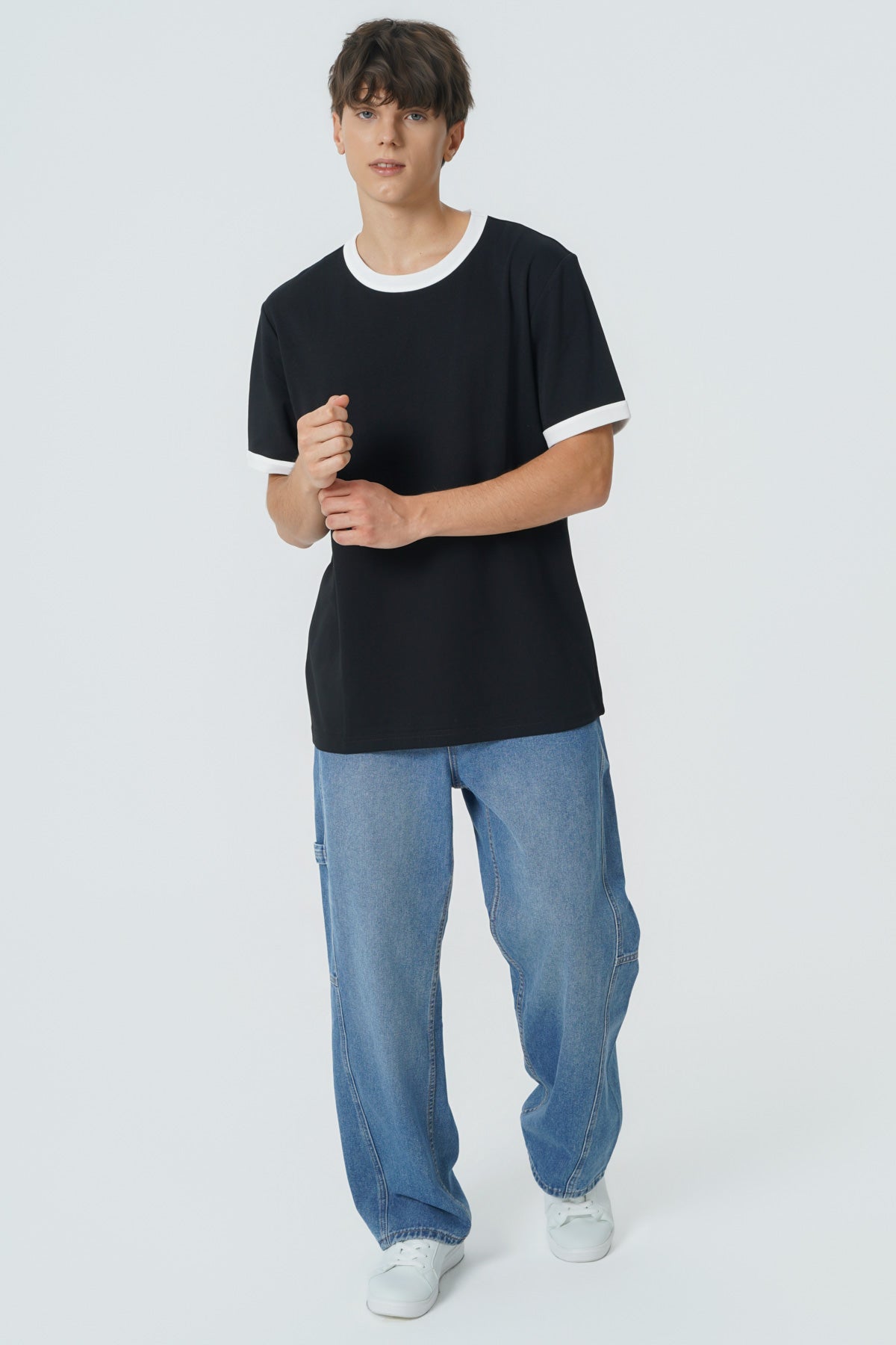 Polera Regular Hombre Negro