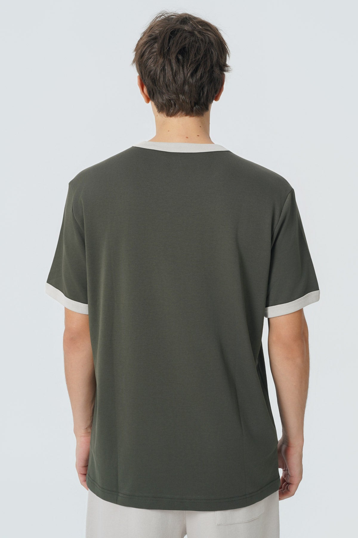 Polera Regular Hombre Verde Militar