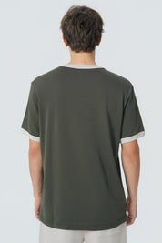 Polera Regular Hombre Verde Militar