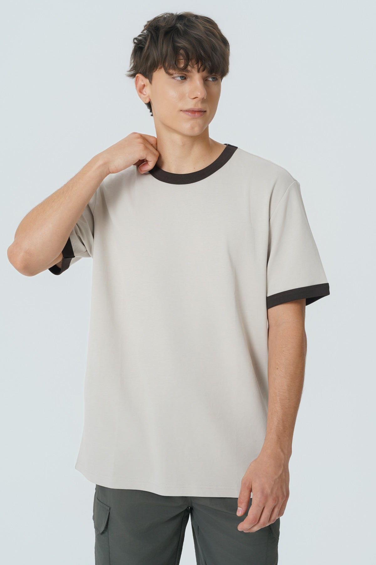 Polera Regular Hombre Beige
