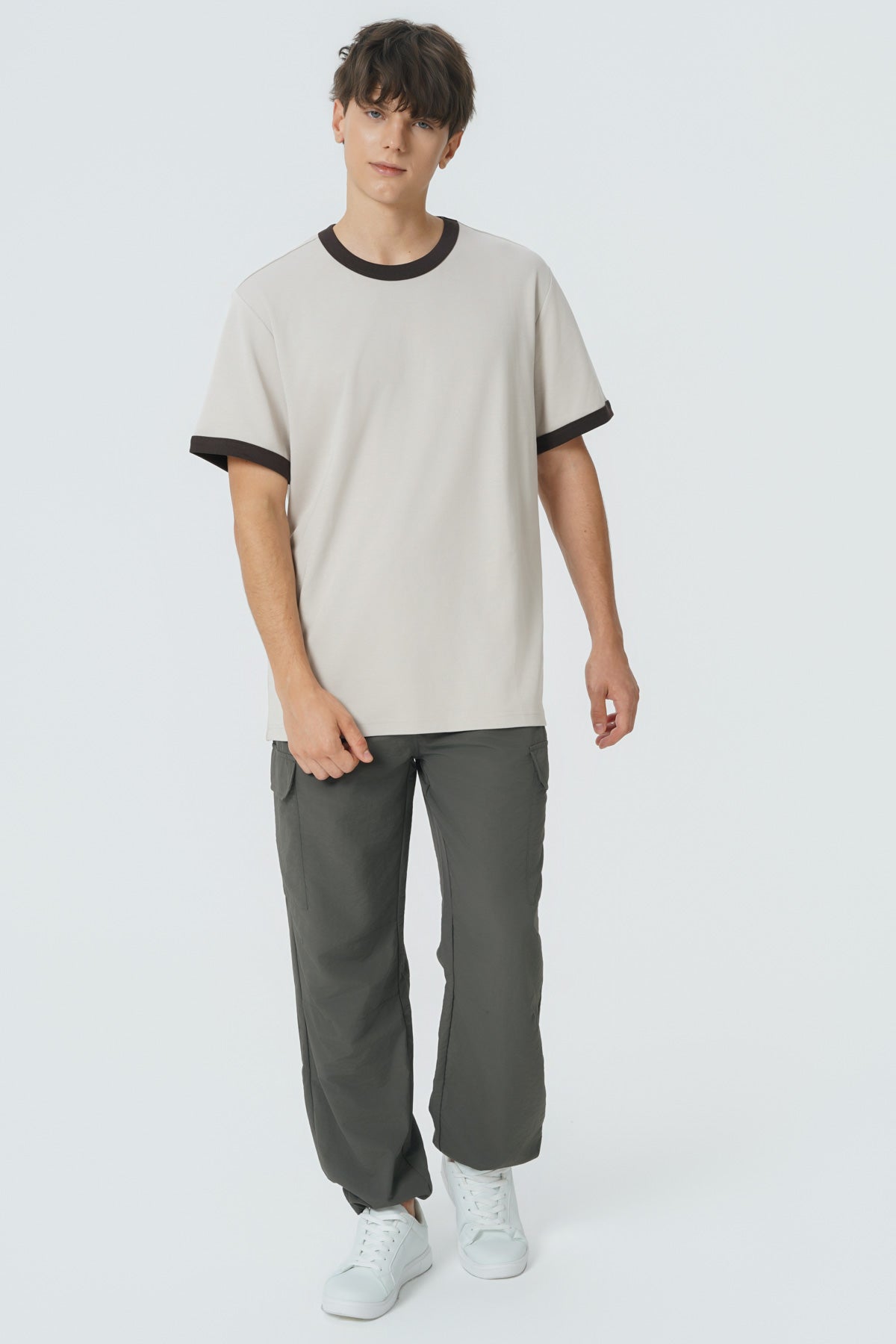 Polera Regular Hombre Beige