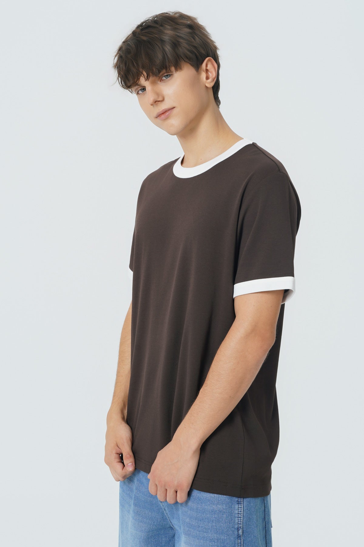 Polera Regular Hombre Café