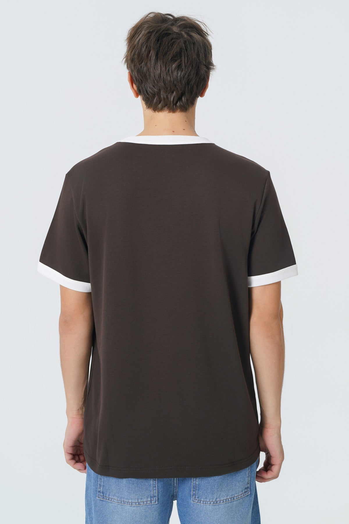 Polera Regular Hombre Café