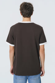 Polera Regular Hombre Café