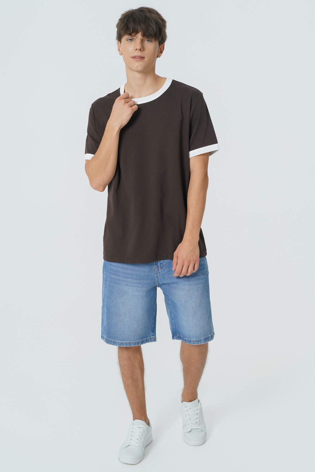 Polera Regular Hombre Café