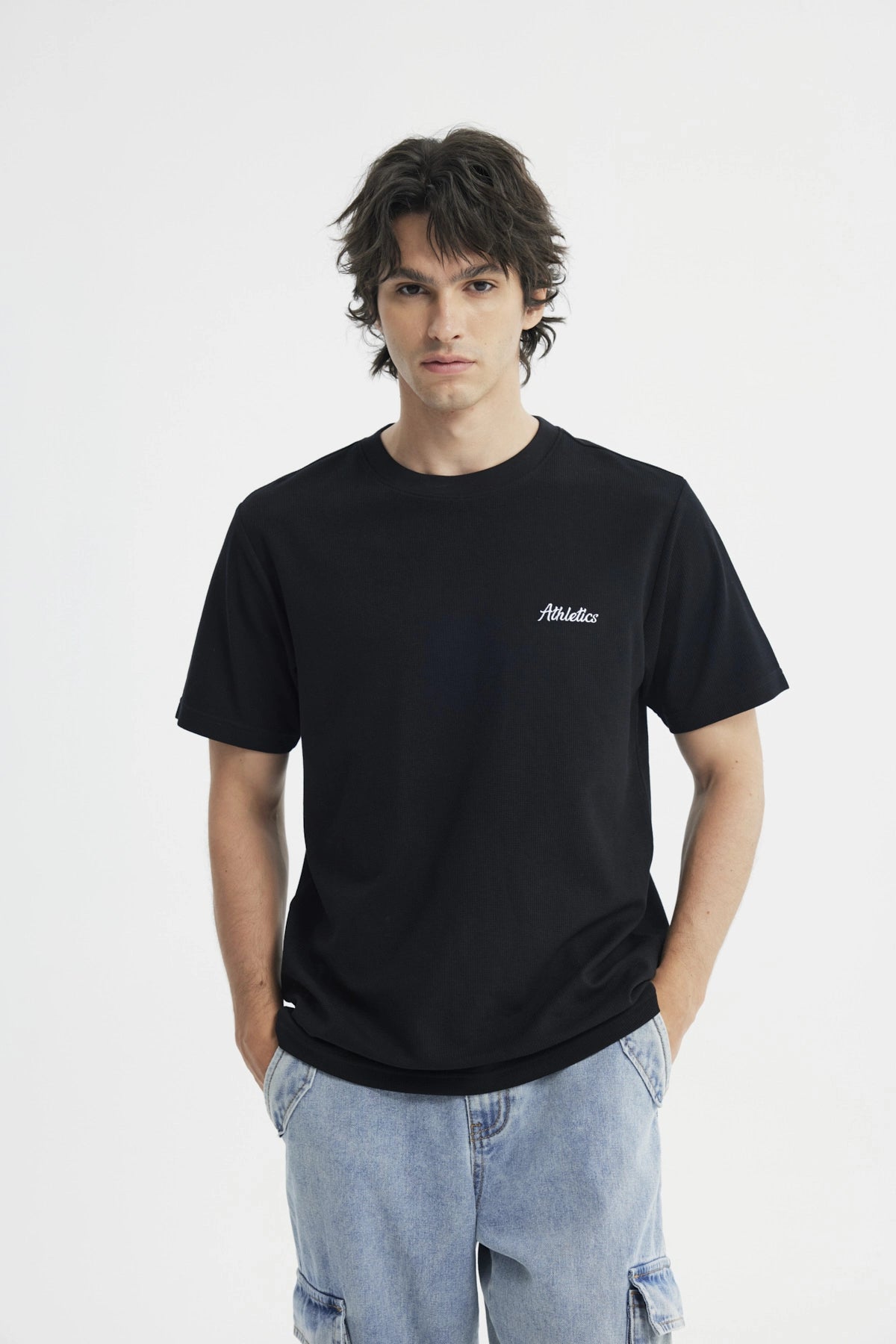 Polera Regular Hombre Negro