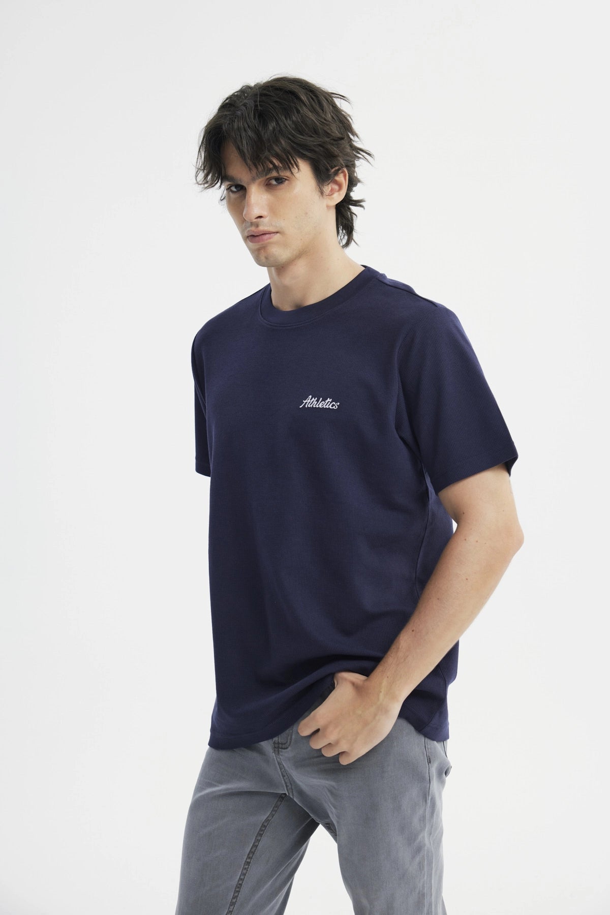 Polera Regular Hombre Azul Marino