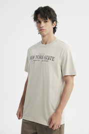 Polera Regular Hombre Beige