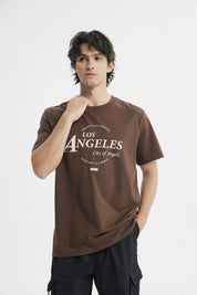Polera Regular Hombre Chocolate