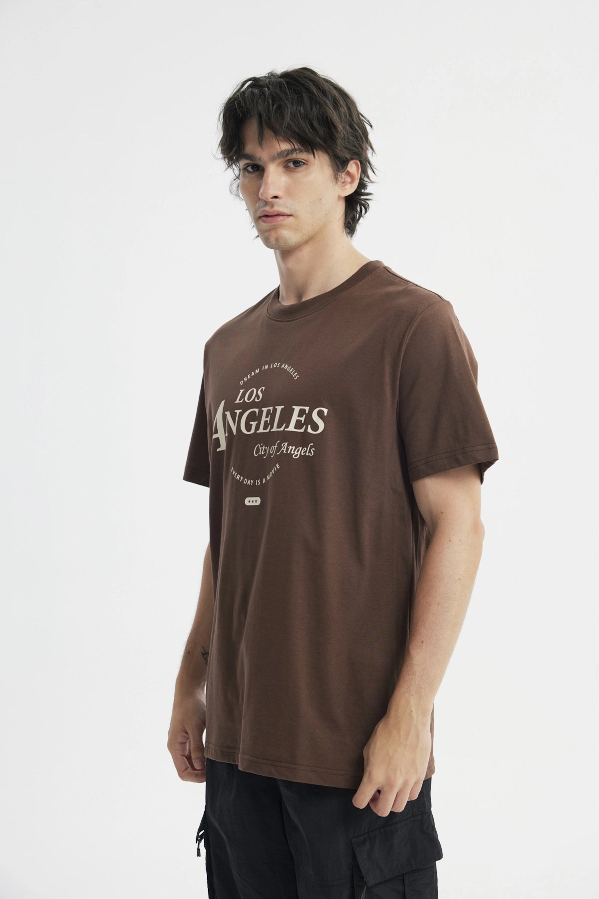 Polera Regular Hombre Chocolate