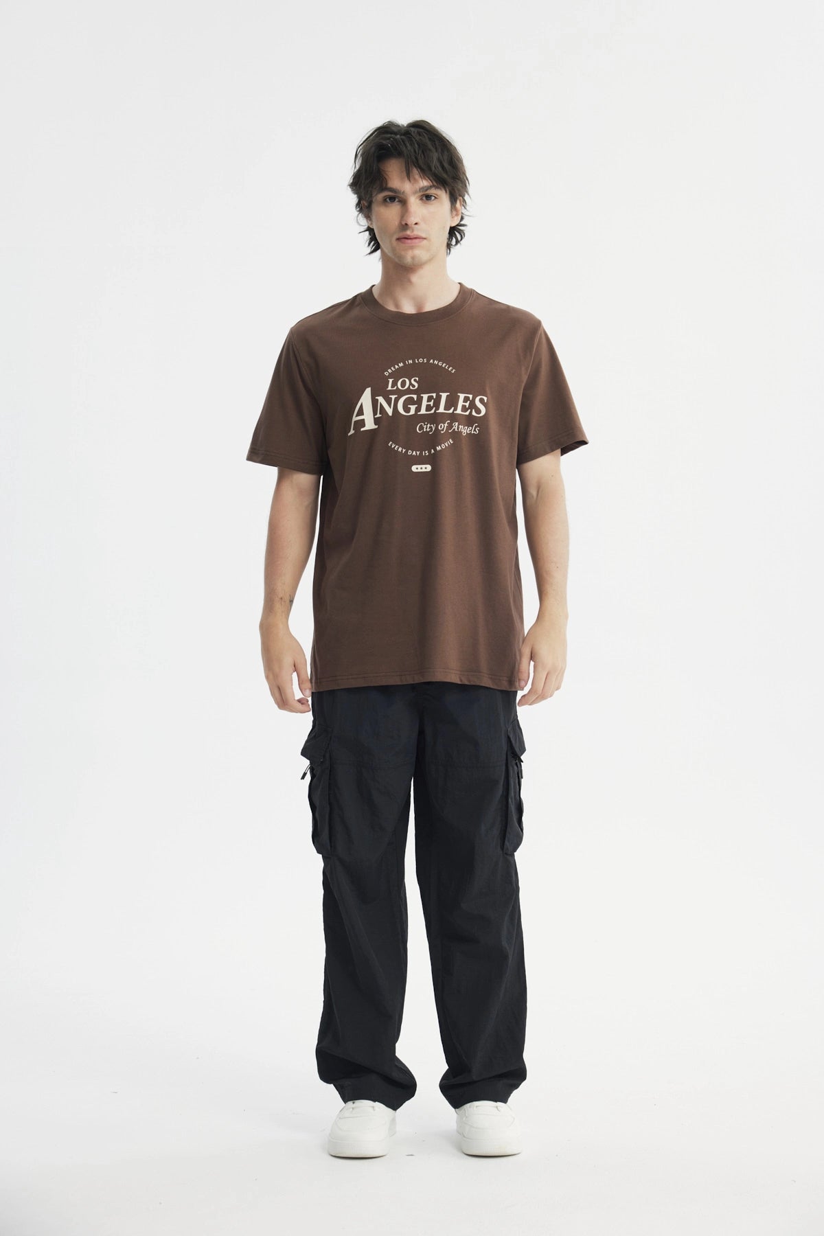Polera Regular Hombre Chocolate