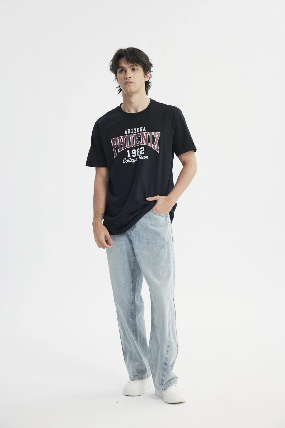 Polera Regular Hombre Negro