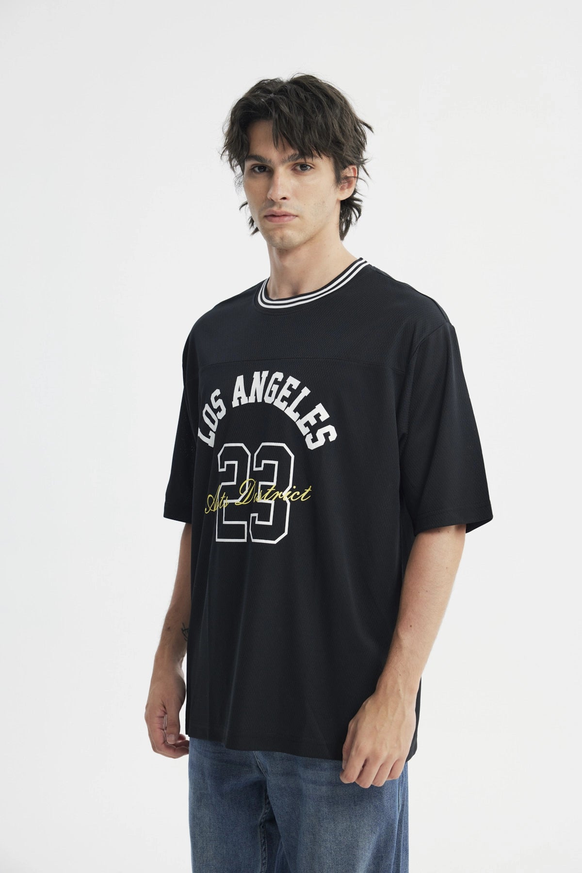 Polera Oversize Hombre Negro