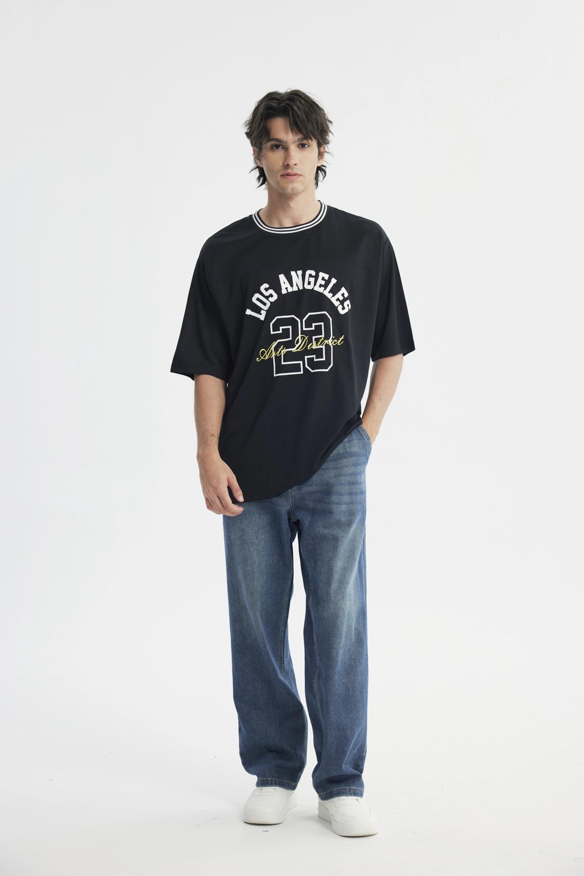 Polera Oversize Hombre Negro