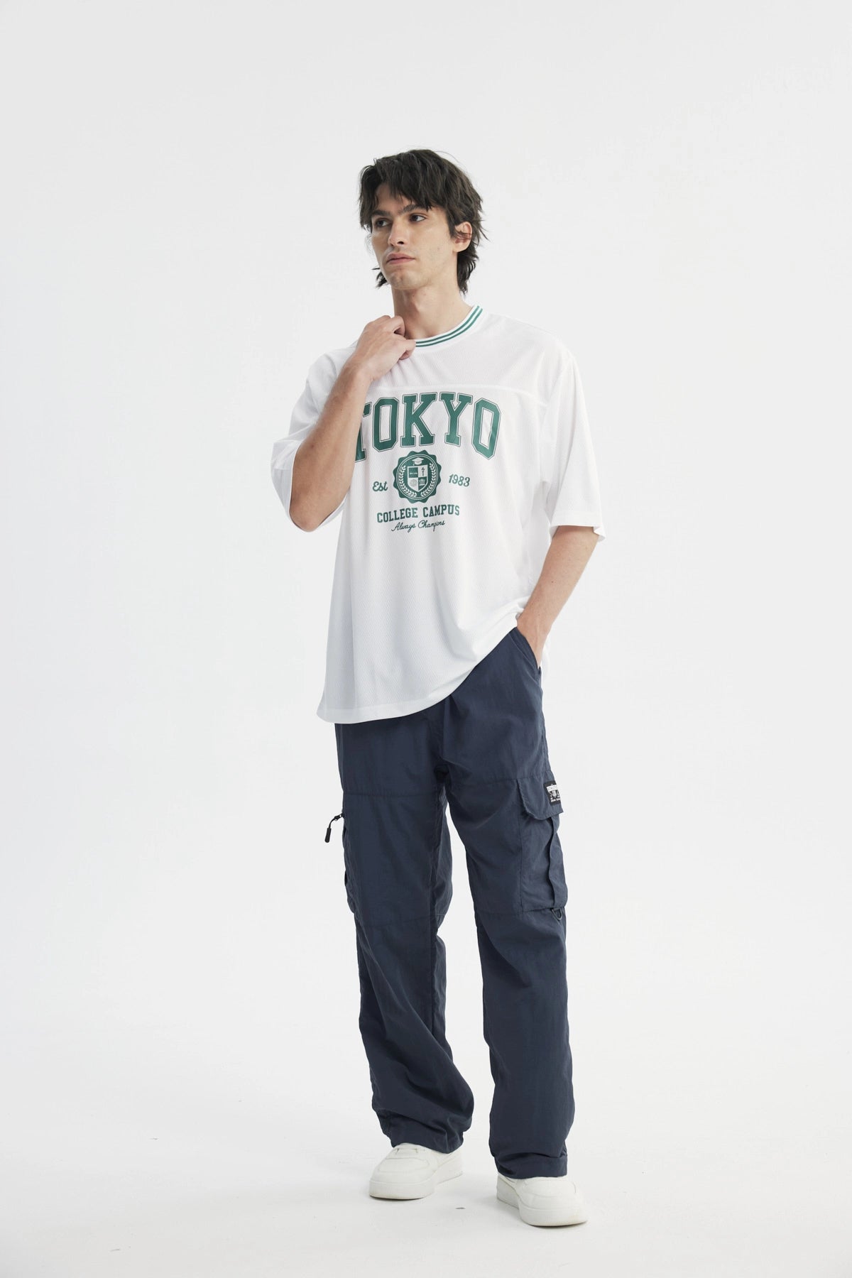 Polera Oversize Hombre Blanco