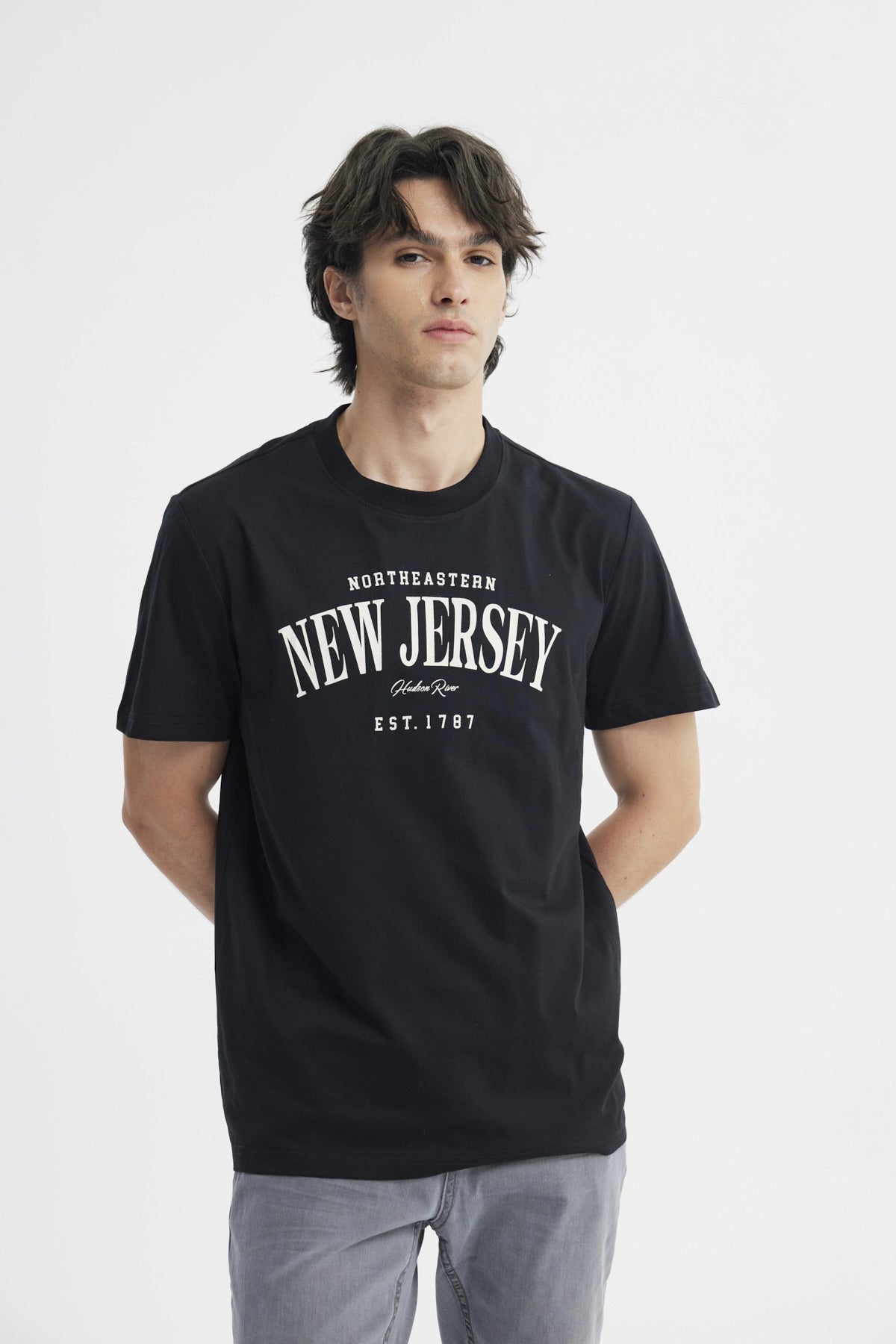 Polera Regular Hombre Negro