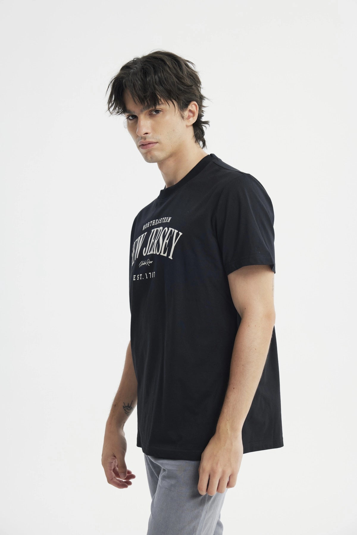 Polera Regular Hombre Negro