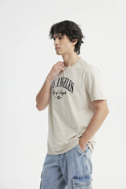 Polera Regular Hombre Beige