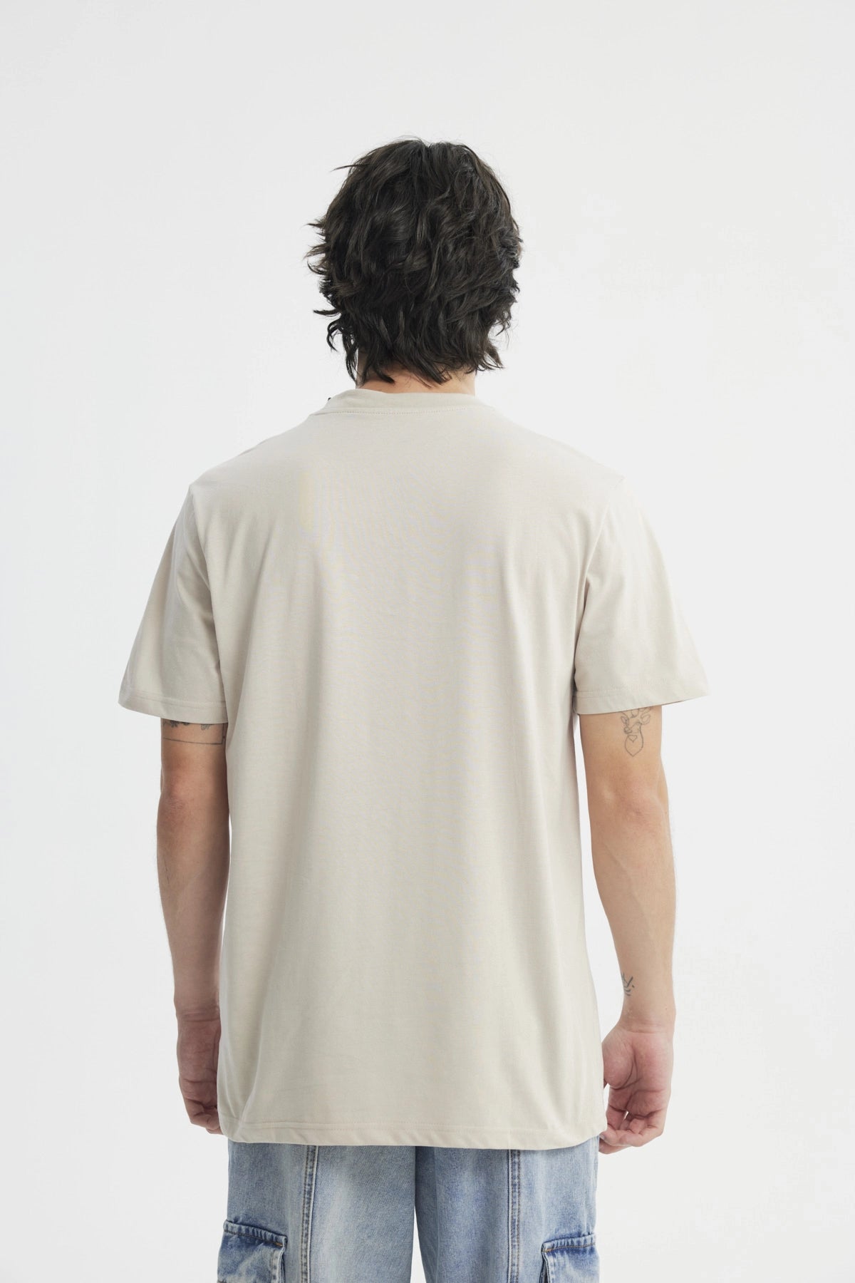 Polera Regular Hombre Beige