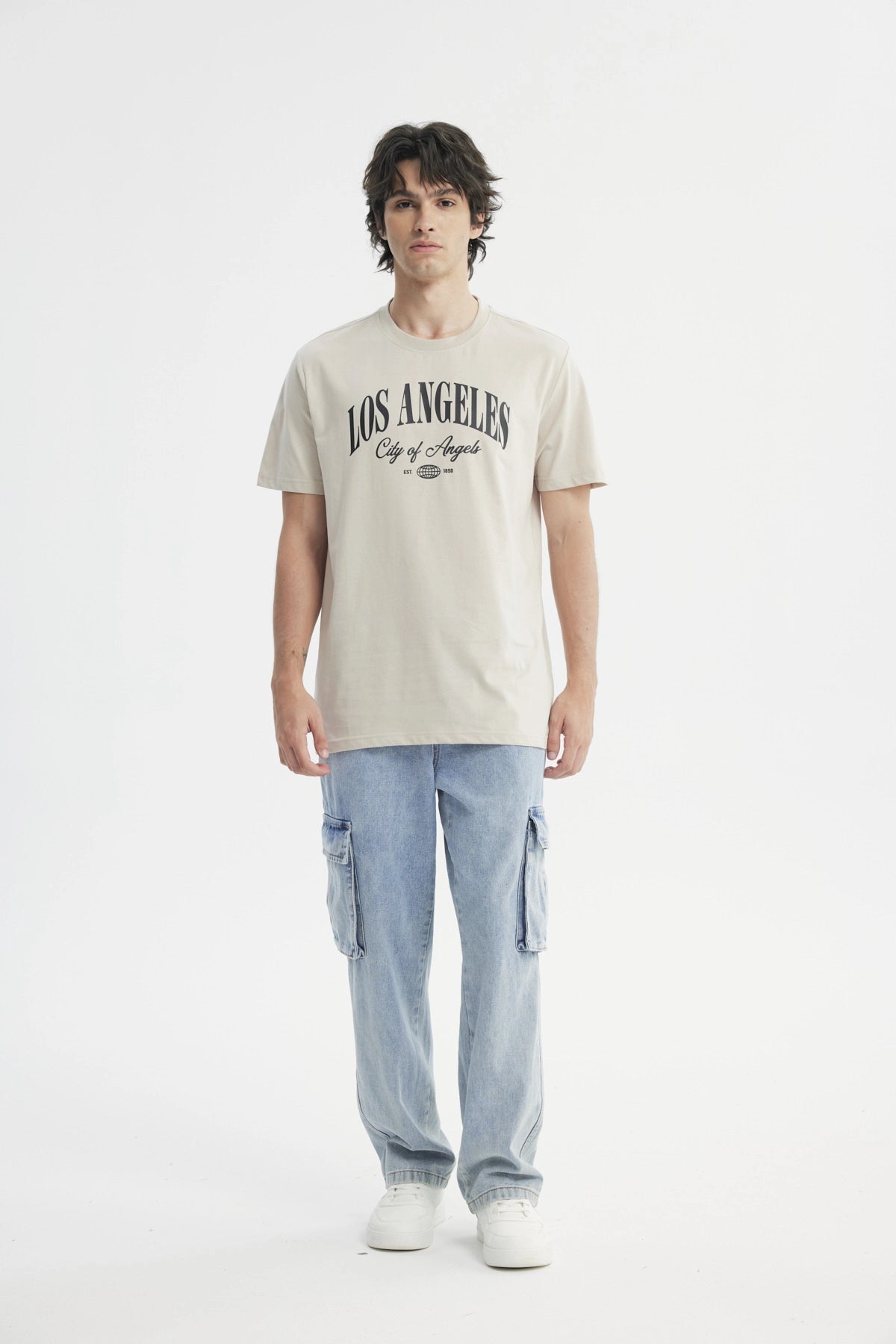 Polera Regular Hombre Beige