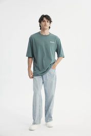 Polera Oversize Hombre Verde Pino