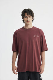 Polera Oversize Hombre Burdeo