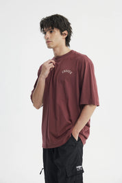 Polera Oversize Hombre Burdeo