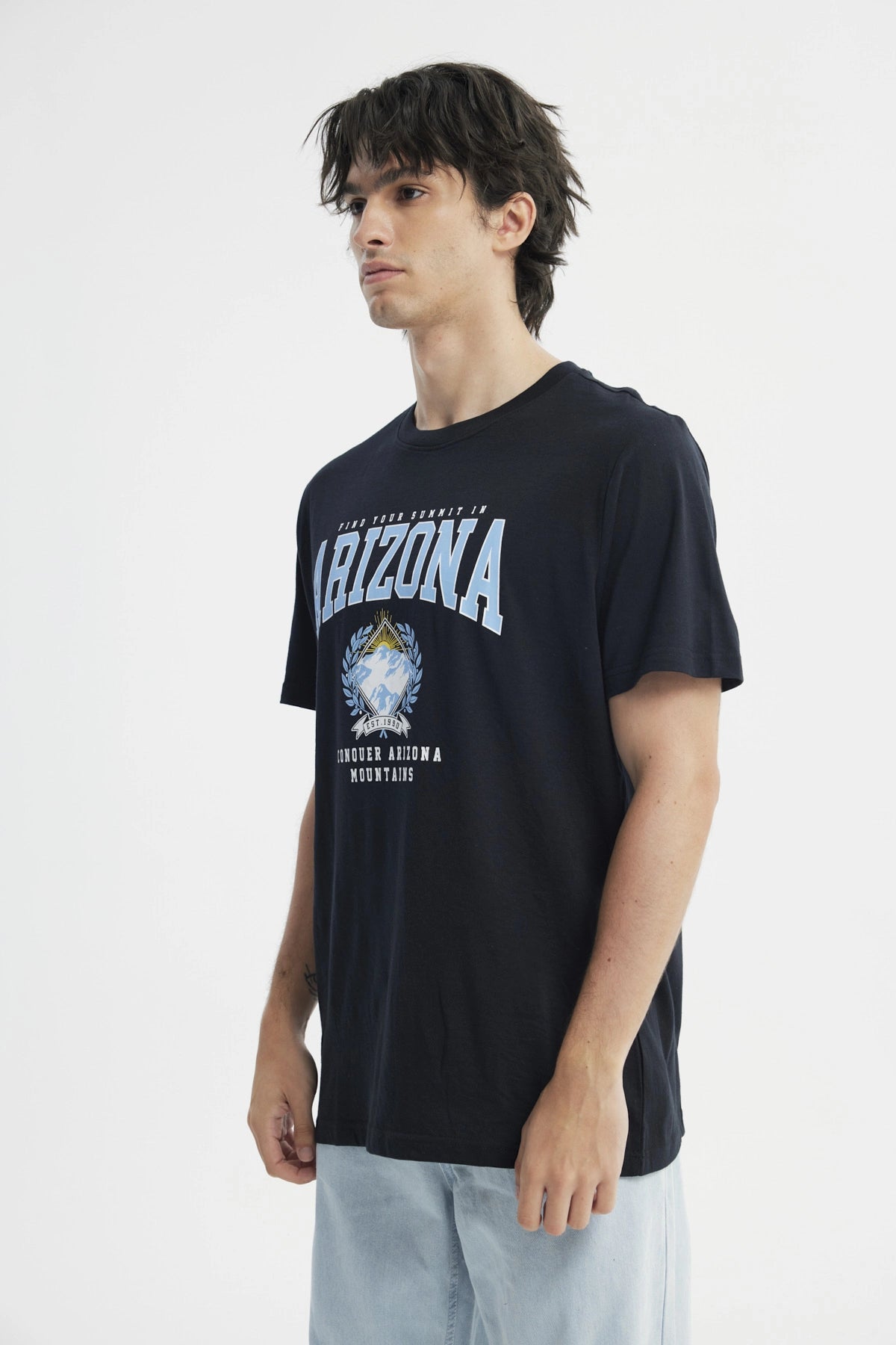 Polera Regular Hombre Negro